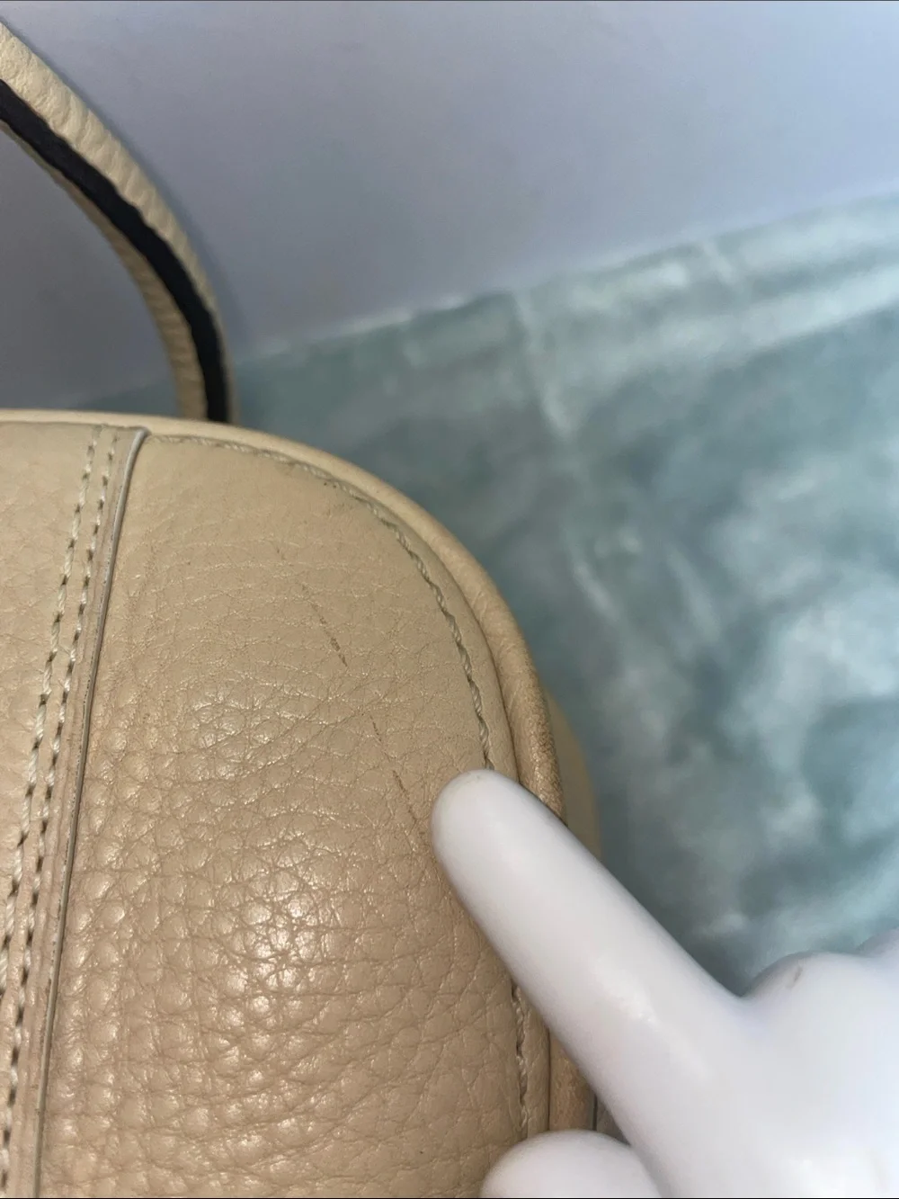 Vintage Coach ‘Hamptons’ Pebbled Leather Satchel